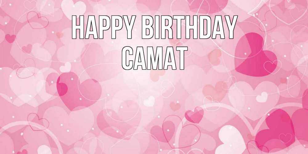 Greetings card с именем, САМАТ Happy Birthday абстрактные узоры и сердечки Greetings with text for free download 