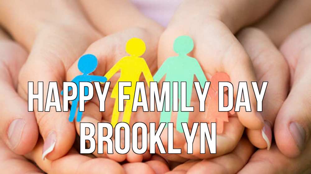 Greetings card с именем, Brooklyn happy family day Руки, бумага, семья Greetings with text for free download 