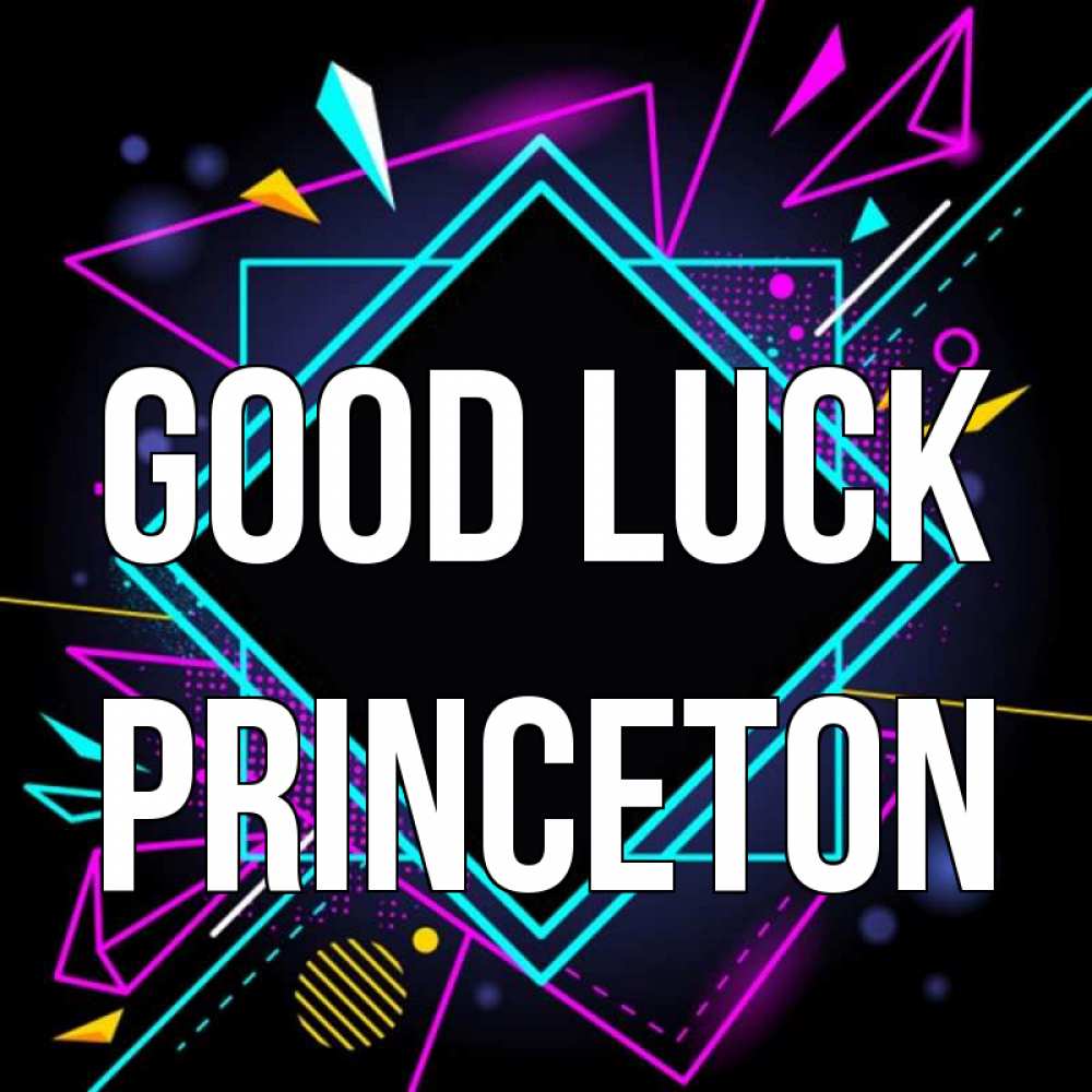 Greetings card с именем, Princeton Good luck рамочки Greetings with text for free download 