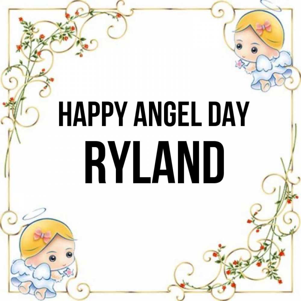 Greetings card с именем, Ryland happy angel day девочки ангелы Greetings with text for free download 