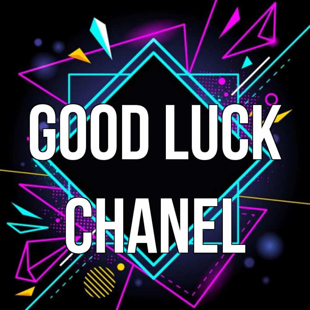 Greetings card с именем, Chanel Good luck рамочки Greetings with text for free download 