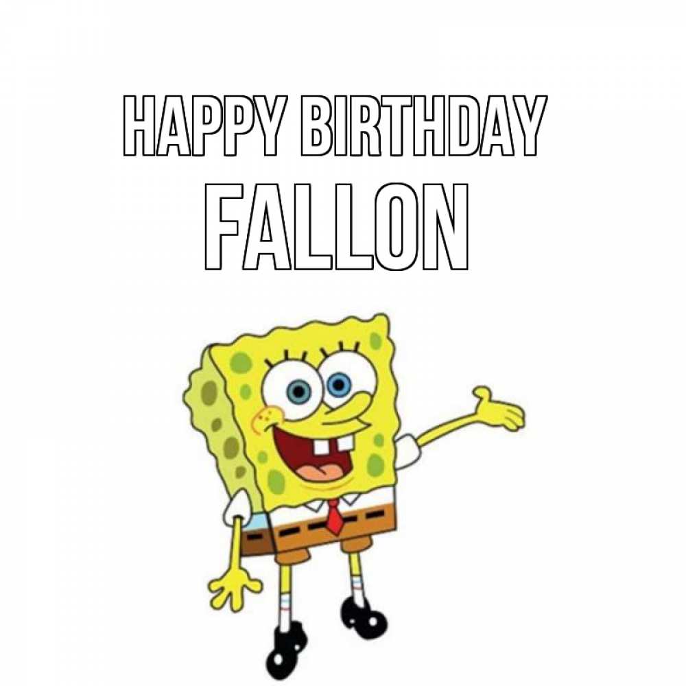 Greetings card с именем, Fallon Happy Birthday веселые Greetings with text for free download 