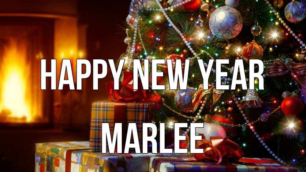Greetings card с именем, Marlee Happy New Year елка, новый год Greetings with text for free download 