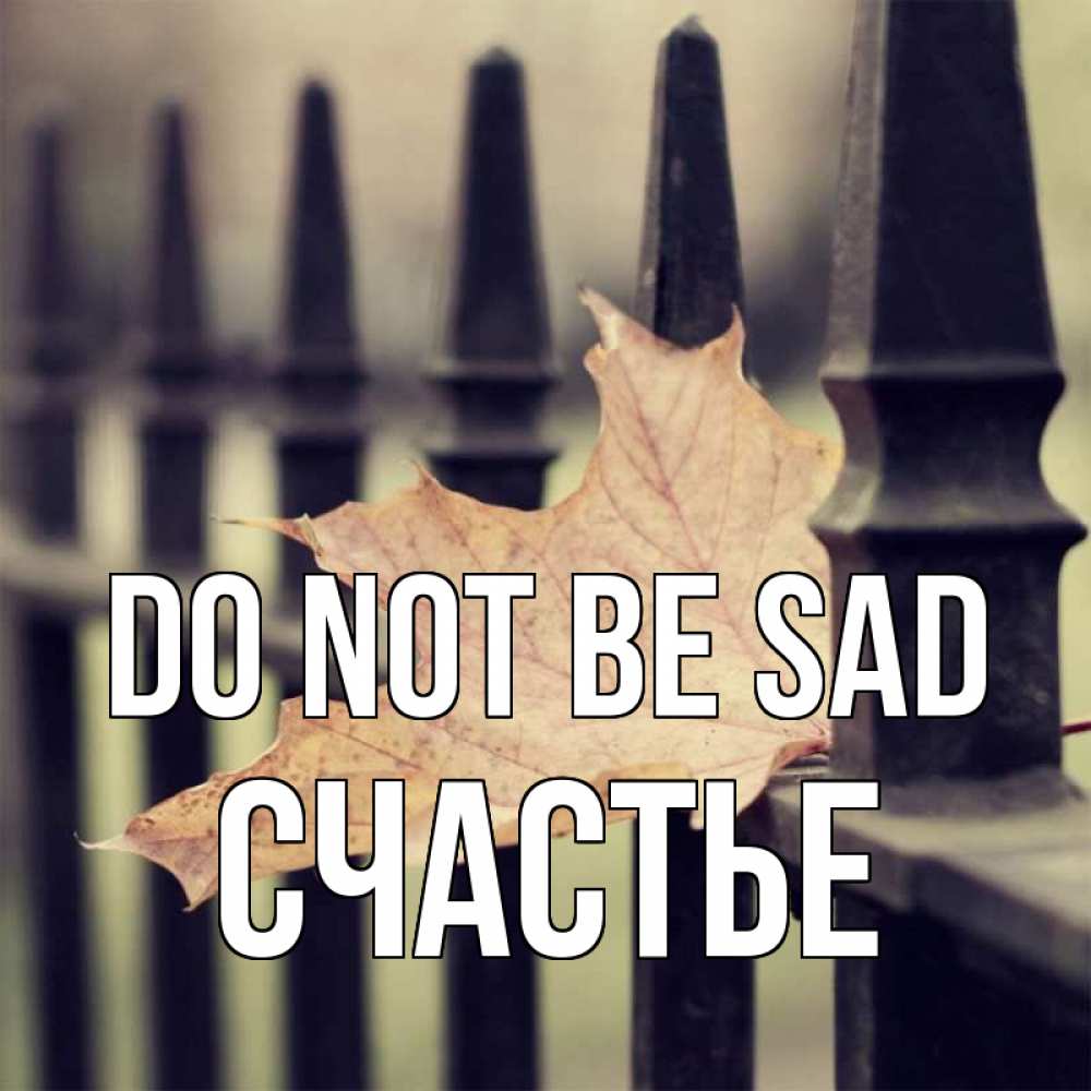 Greetings card с именем, Счастье Do not be sad лист клена Greetings with text for free download 