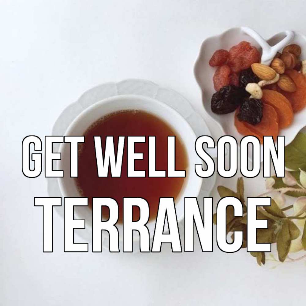 Greetings card с именем, Terrance Get well soon неизвестные растения Greetings with text for free download 