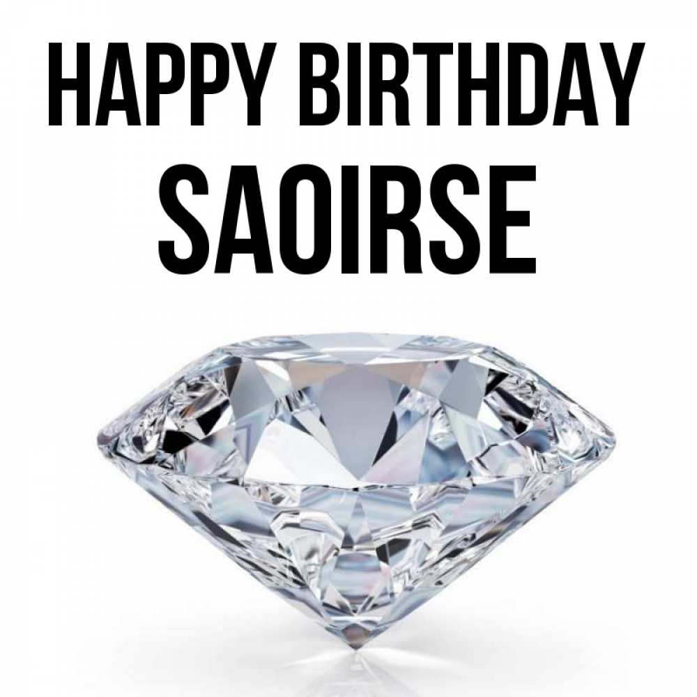 Greetings card с именем, Saoirse Happy Birthday к пожеланием быть богатым Greetings with text for free download 