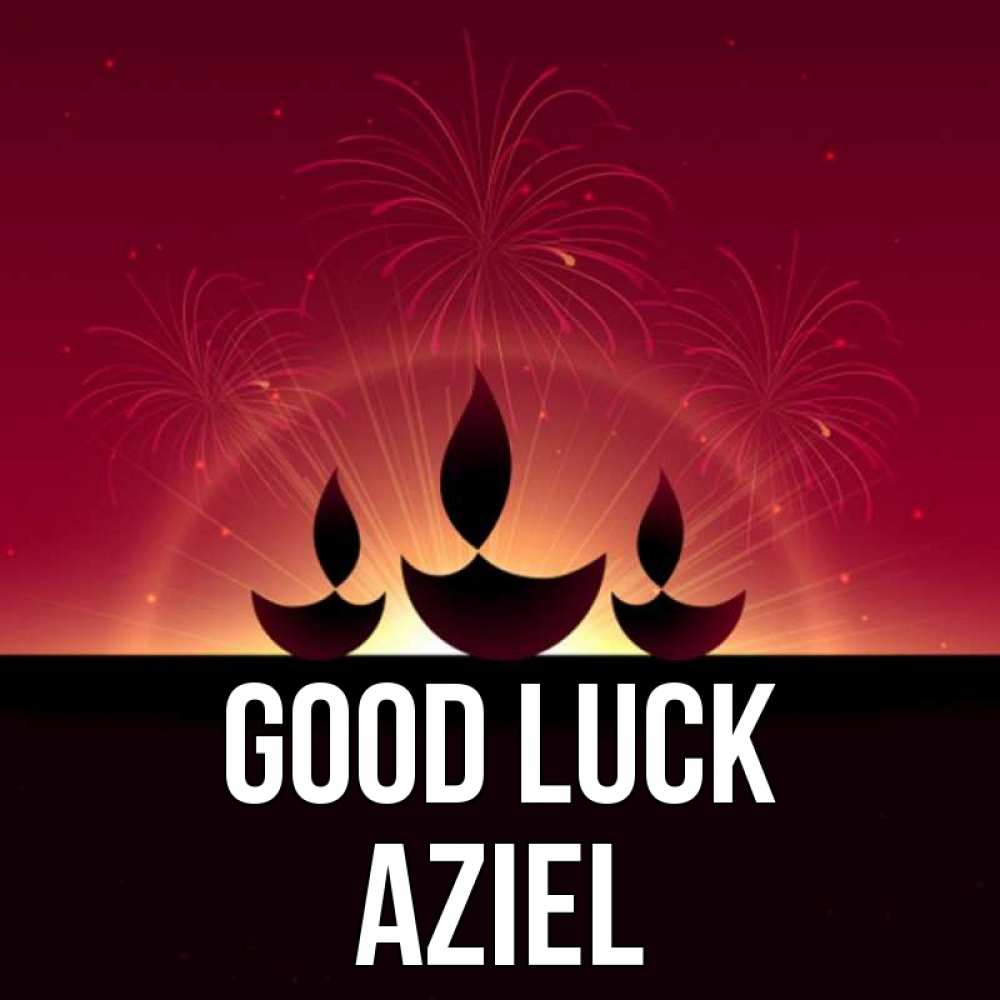 Greetings card с именем, Aziel Good luck праздник Greetings with text for free download 