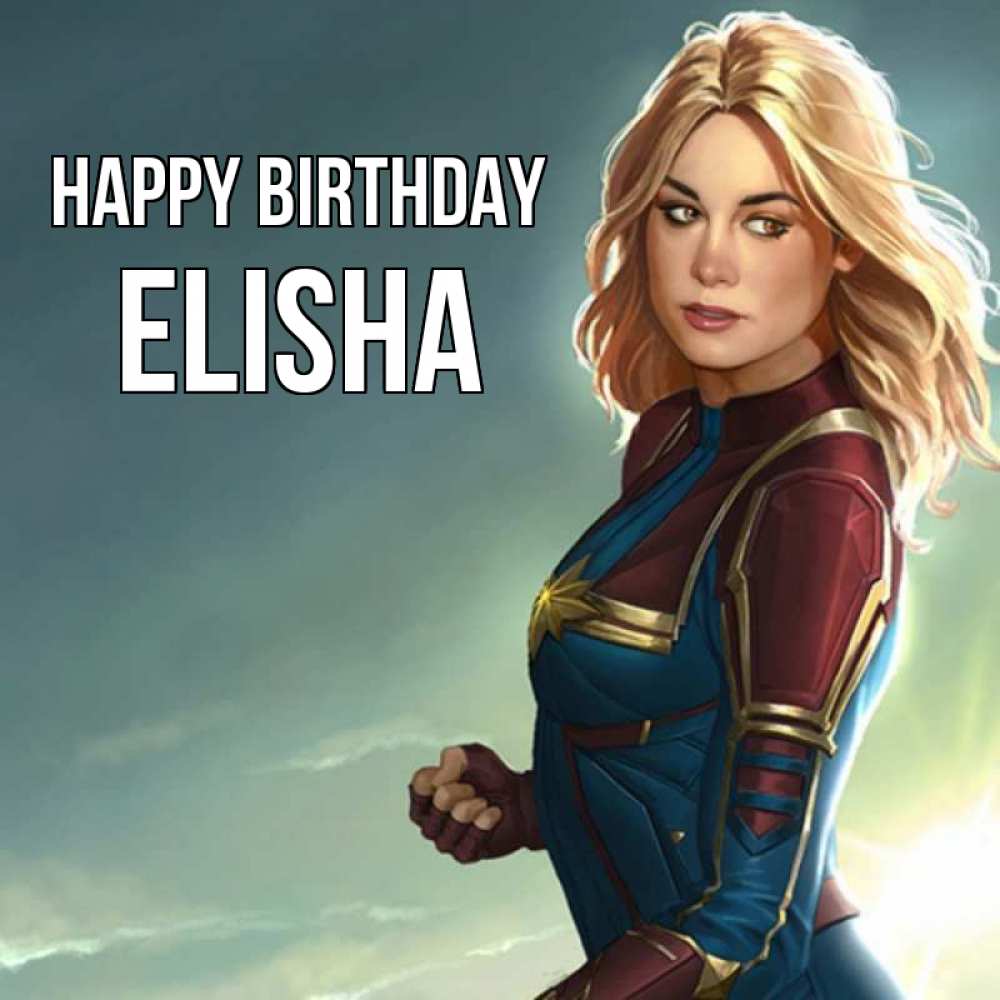 Greetings card с именем, Elisha Happy Birthday холод жара Greetings with text for free download 