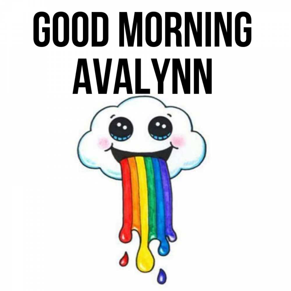 Greetings card с именем, Avalynn Good morning утречко Greetings with text for free download 
