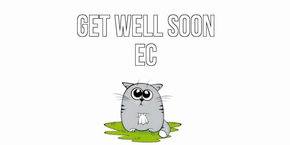 Greetings card с именем, Ес Get well soon кот и открытки про выздоровление Greetings with text for free download 