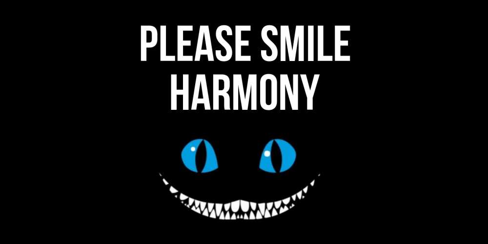 Greetings card с именем, Harmony Please smile кот улыбается Greetings with text for free download 