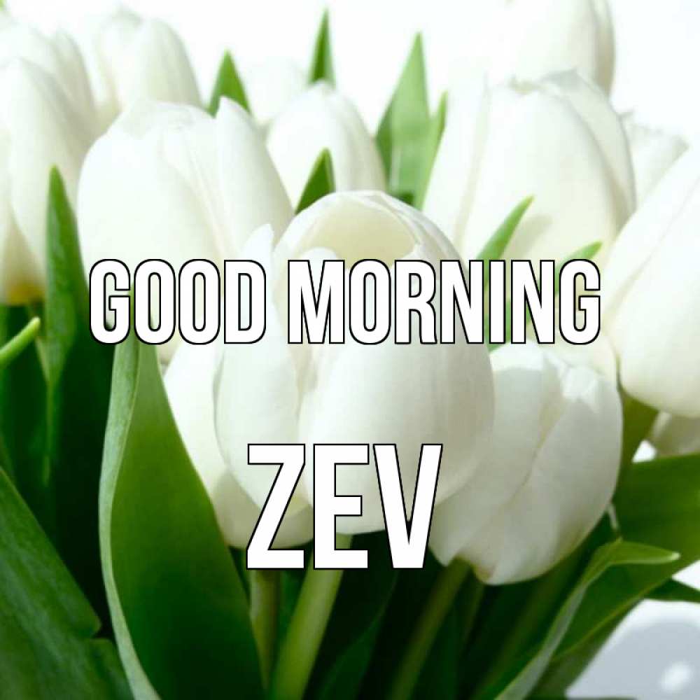 Greetings card с именем, Zev Good morning открытки на каждый день по именам Greetings with text for free download 