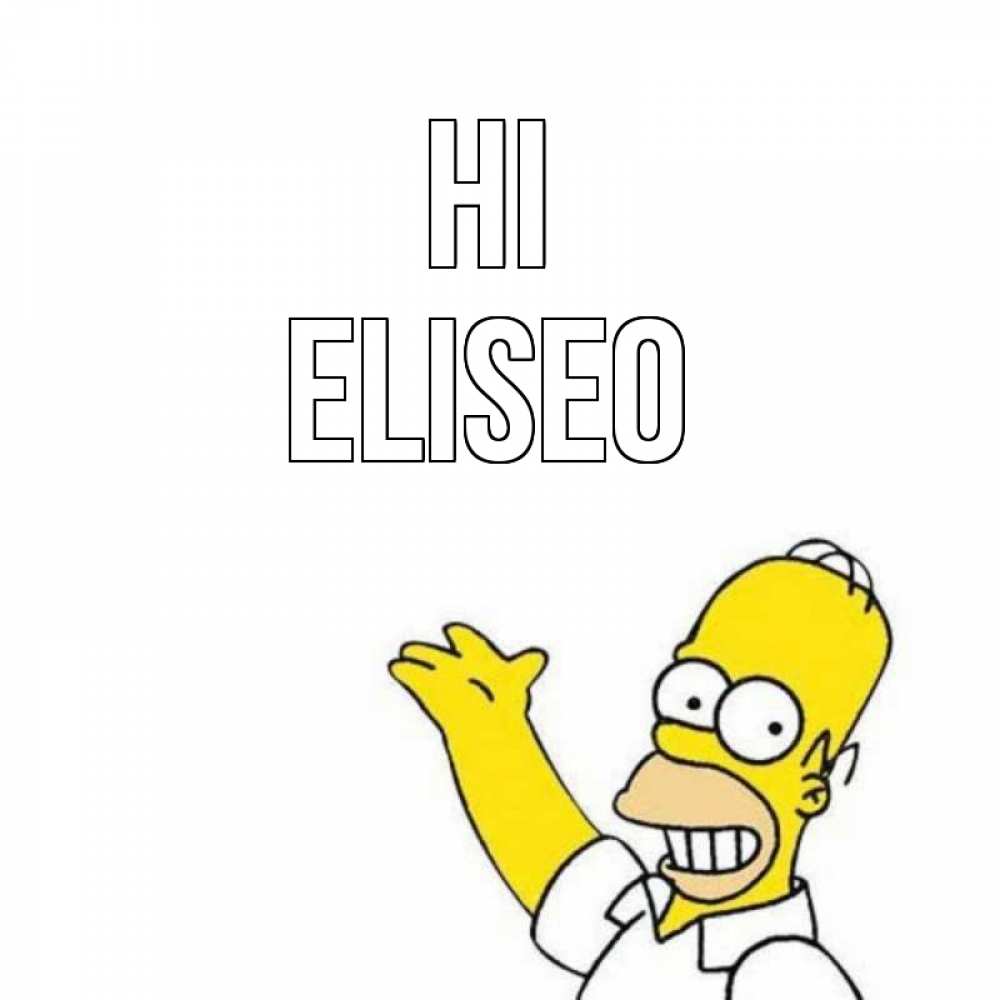 Greetings card с именем, Eliseo Hi Симпсоны Greetings with text for free download 