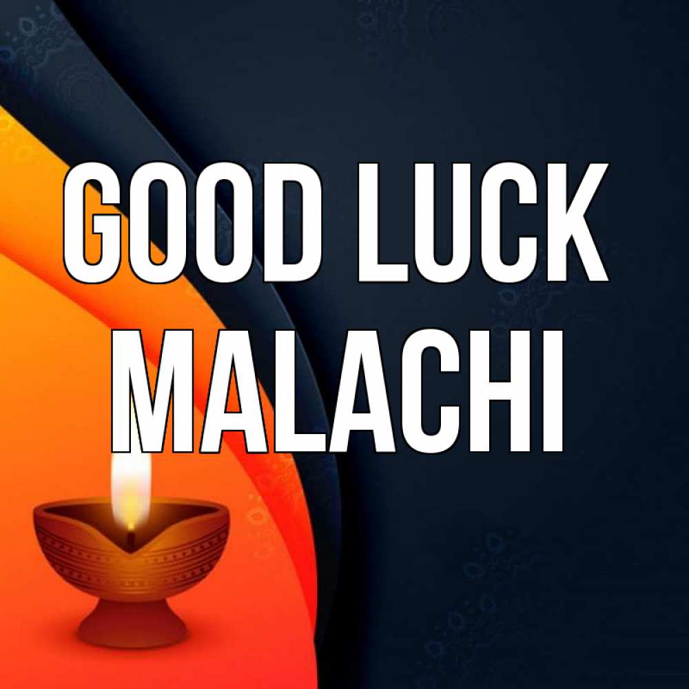 Greetings card с именем, Malachi Good luck абстрактный фон Greetings with text for free download 
