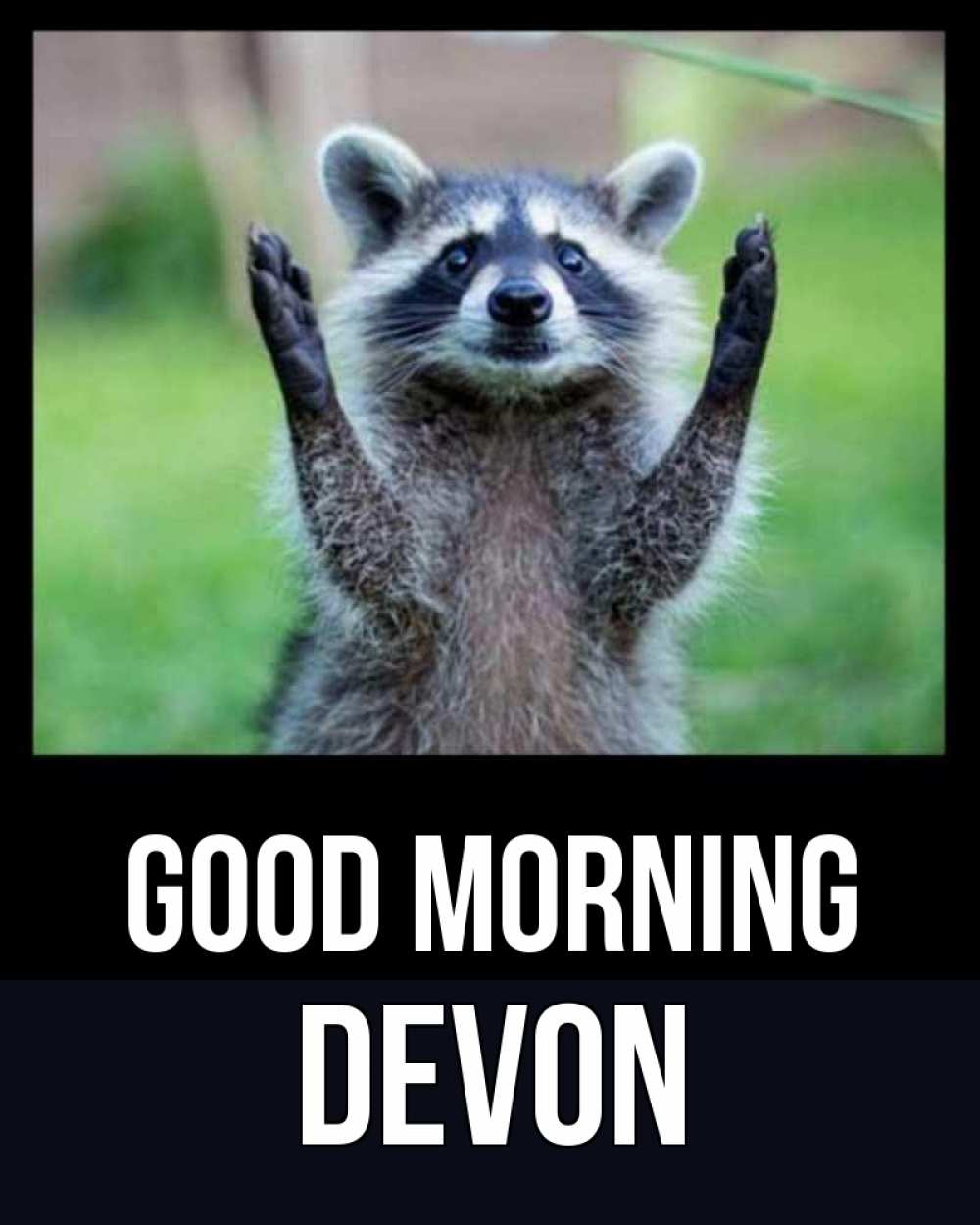 Greetings card с именем, Devon Good morning хорошее настроение утречком Greetings with text for free download 