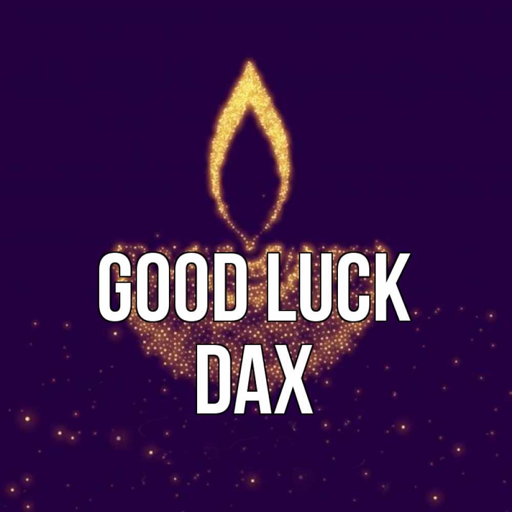 Greetings card с именем, Dax Good luck пусть повезет 2 Greetings with text for free download 