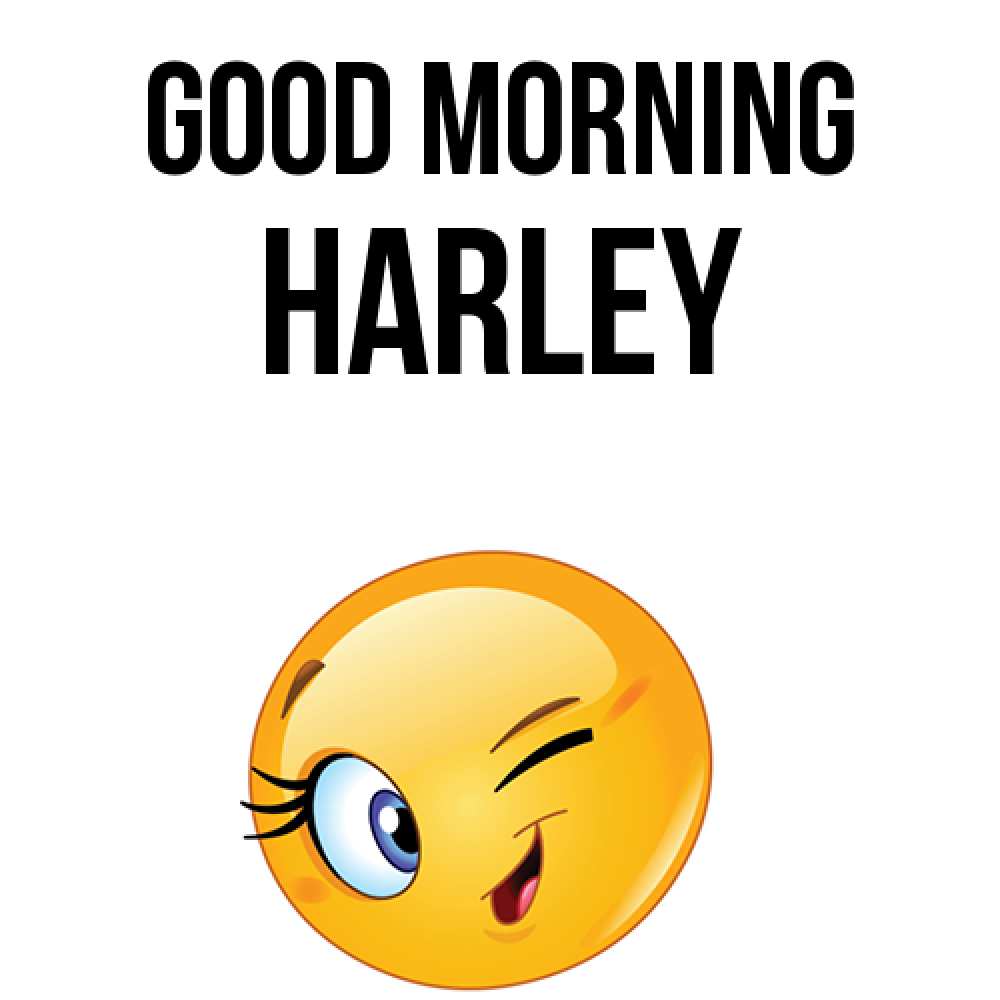 Greetings card с именем, Harley Good morning хорошее настроение Greetings with text for free download 