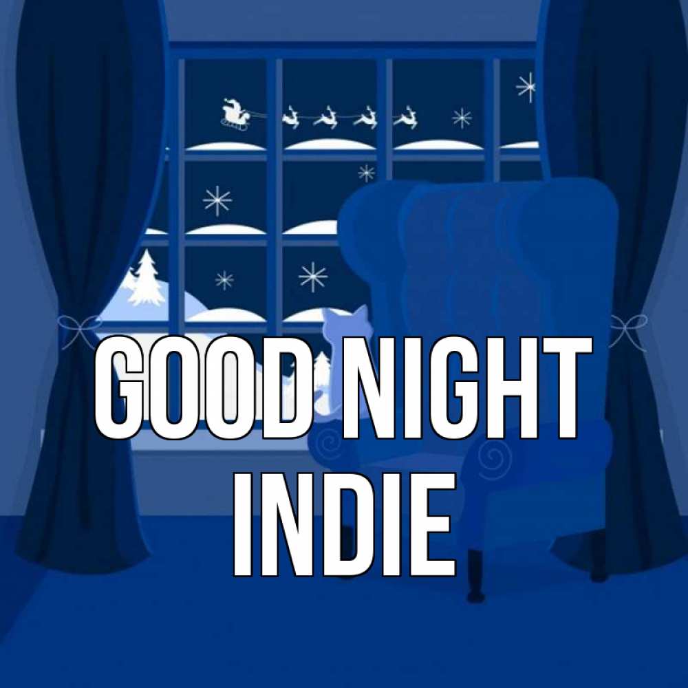 Greetings card с именем, Indie Good night зимняя тема Greetings with text for free download 