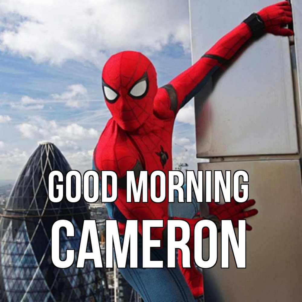 Greetings card с именем, Cameron Good morning марвел герои Greetings with text for free download 
