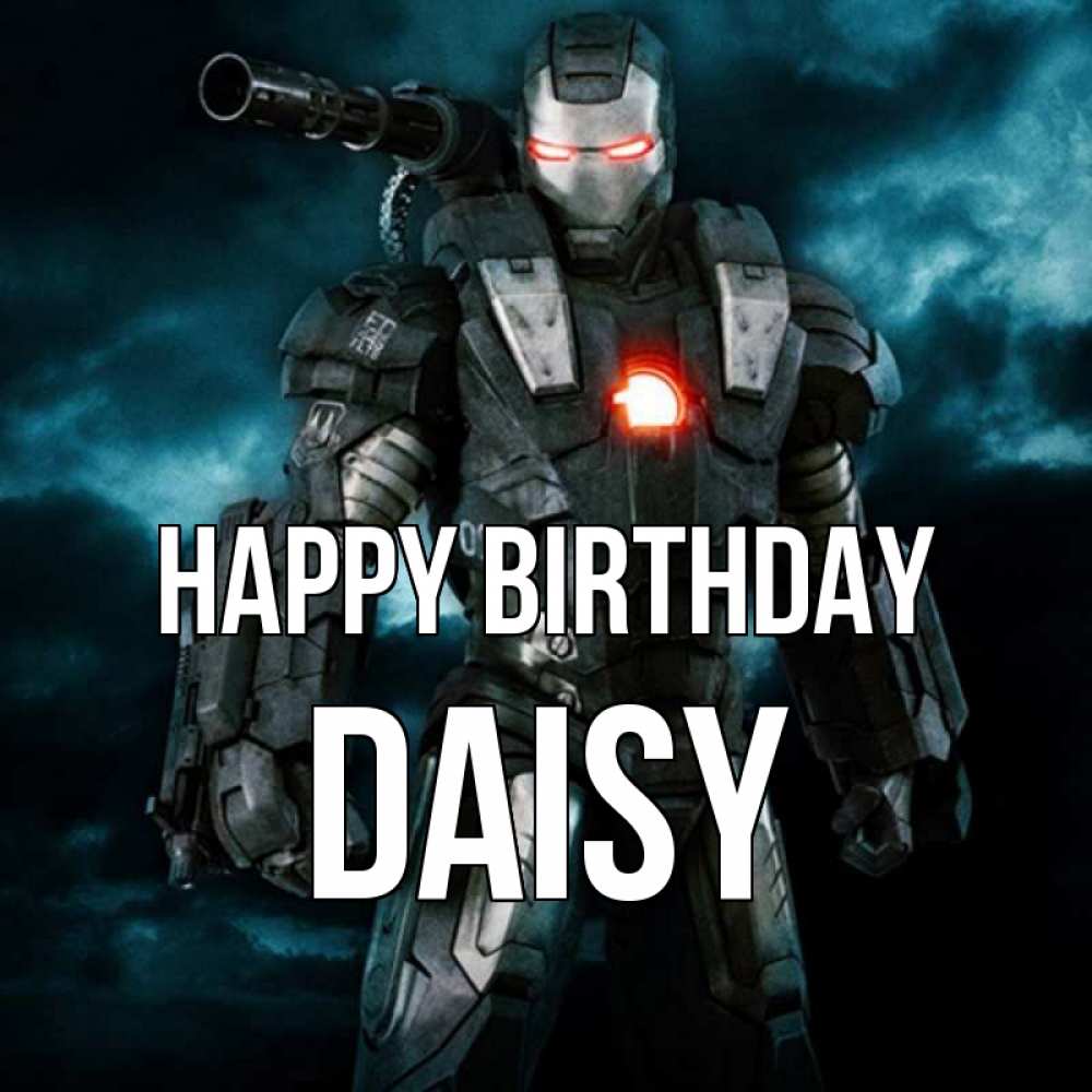 Greetings card с именем, Daisy Happy Birthday марвел супергерой в новом костюме Greetings with text for free download 