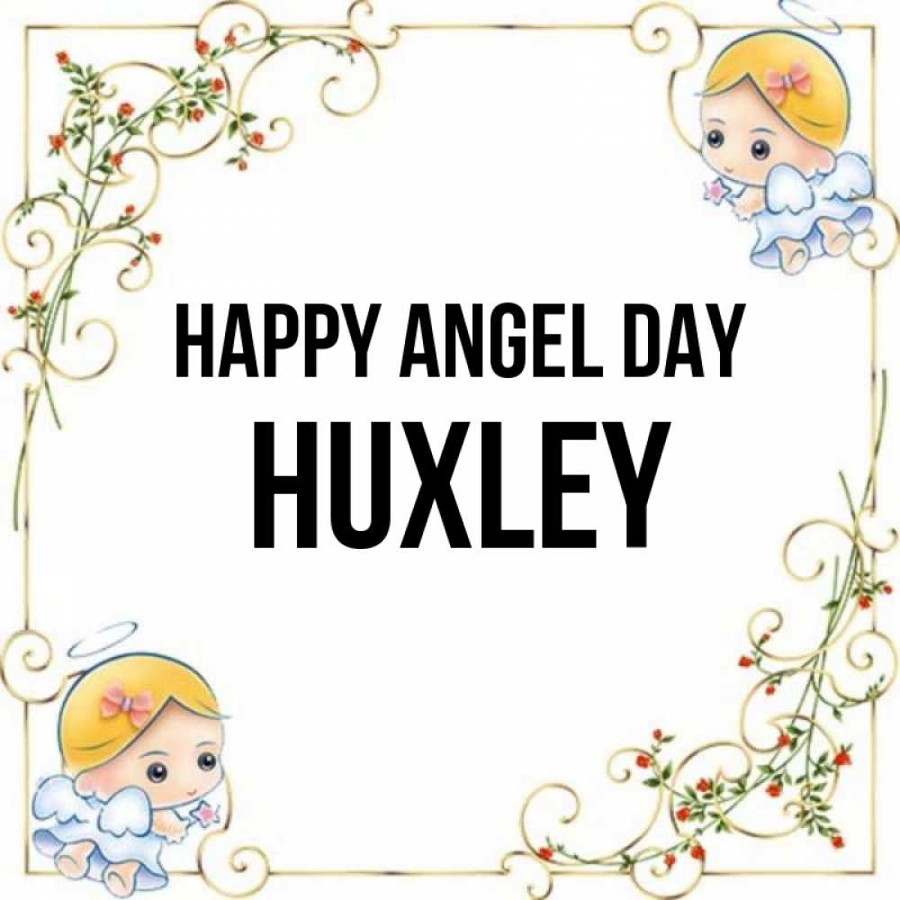 Greetings card с именем, Huxley happy angel day девочки ангелы Greetings with text for free download 