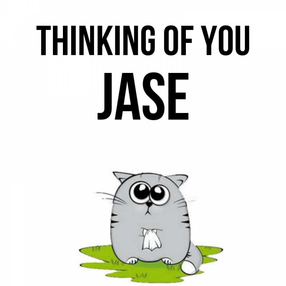Greetings card с именем, Jase Thinking of you тоска с платочком Greetings with text for free download 