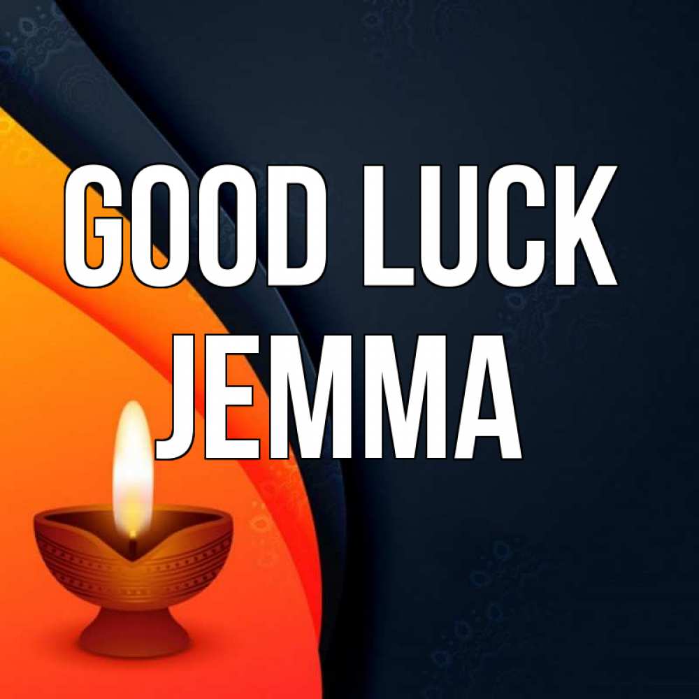 Greetings card с именем, Jemma Good luck абстрактный фон Greetings with text for free download 