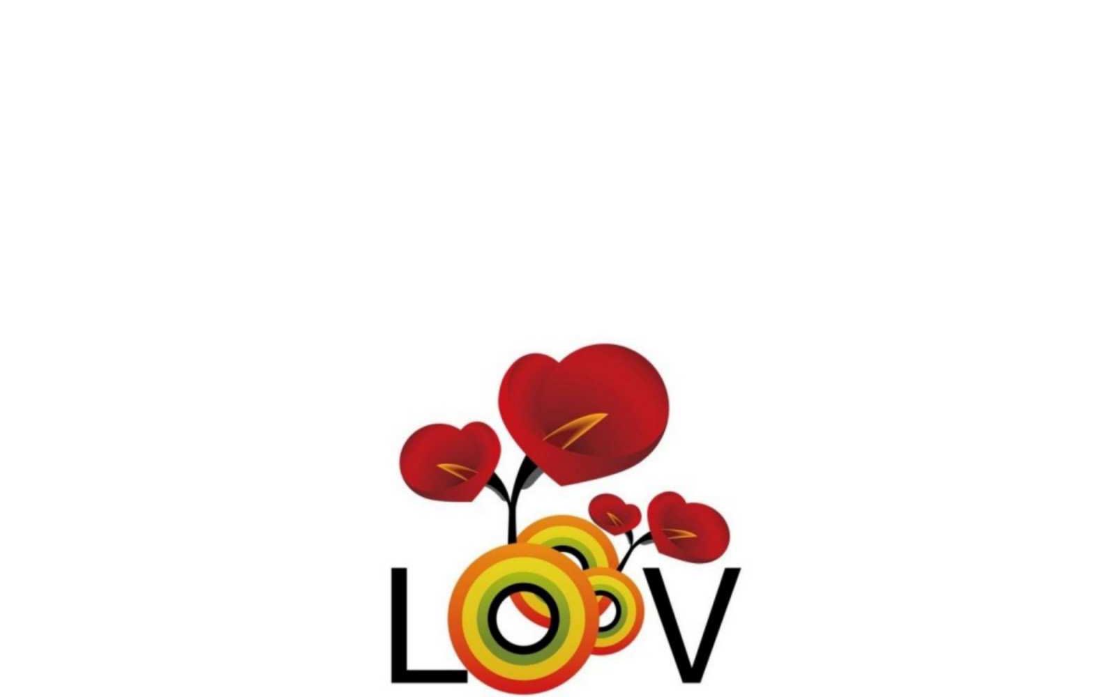 Открытка красивые цветы с надписью LOVE валентинка открытка на день всех влюбленных который отмечается 14 февраля Happy Valentine`s Day 