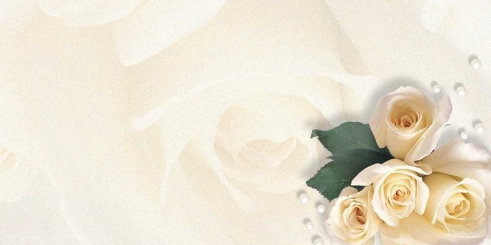 Открытка Открытка с белыми розами для подписывания поздравления на день рождения с именем Happy Birthday 