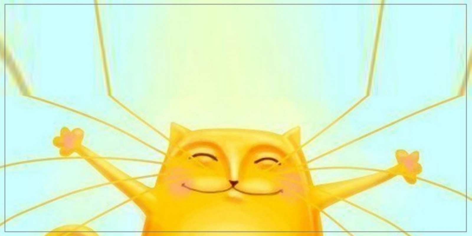 Открытка открытка привет с котом и длинными усами кот Hi 