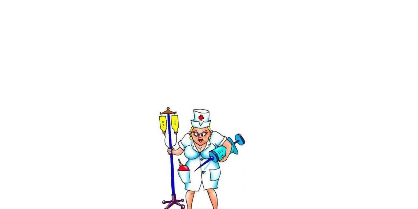 Открытка медсестра со шприцем медсестра Get well soon 