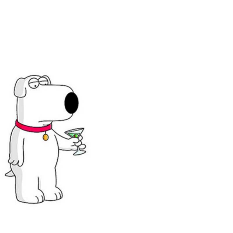 Открытка собака с рюмкой  герои мультфильмов белый пес  Good morning 