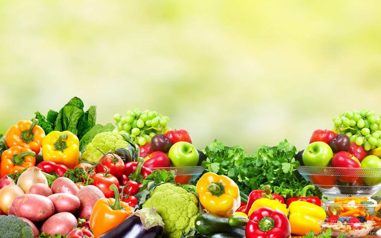 Открытка много овощей и ягоды с фруктами  день вегана  Happy vegan day 