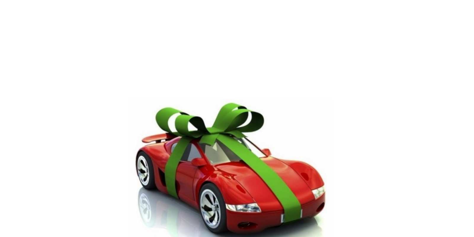 Открытка машина с бантиком  машина, бантик Happy Birthday 