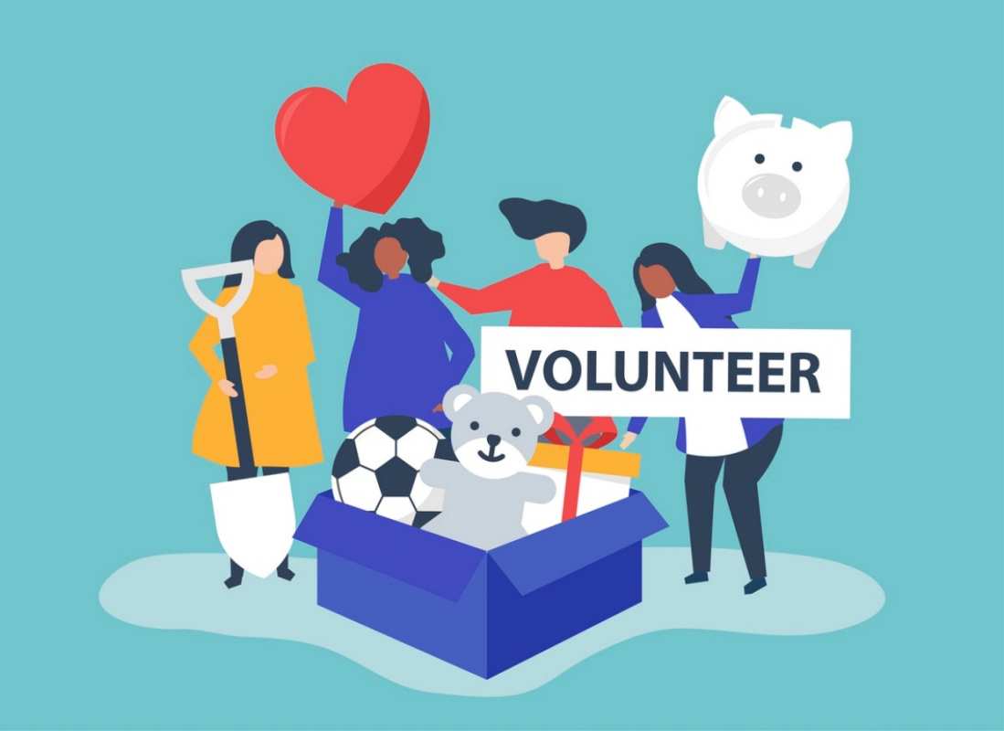 Открытка волонтеры дарят игрушки  С днем волонтера  Happy Volunteer Day 