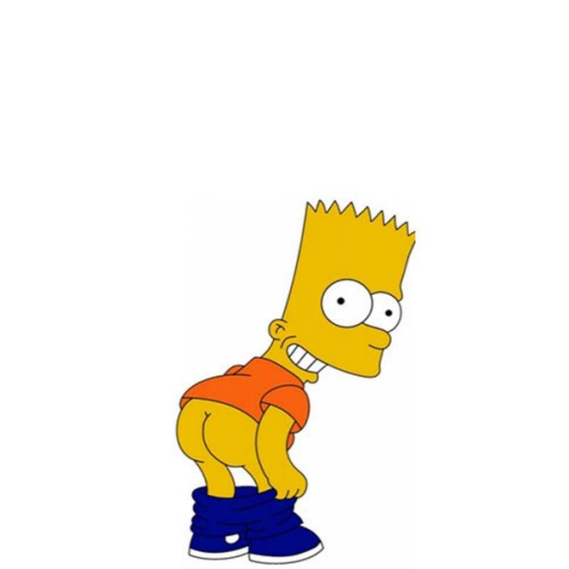 Открытка симпсон показывает попу  Открытки с Симпсонами  Good morning 