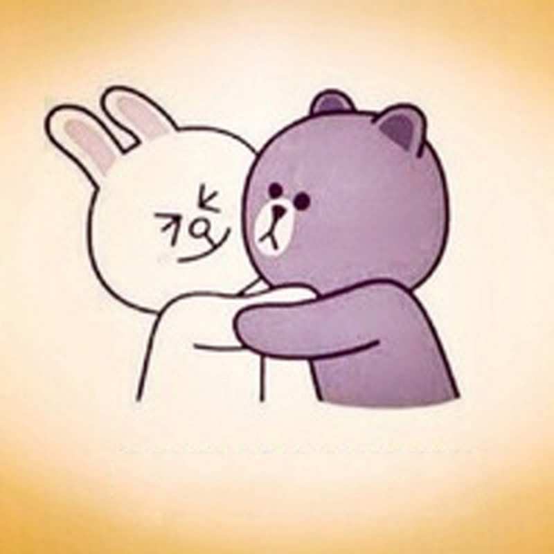 Открытка мульт персонажи заяц и медведь  обнимашки  I want to hug you 