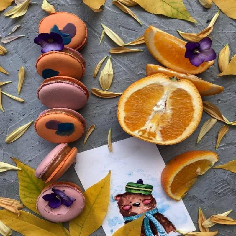 Открытка печенюхи и апельсин  не болейте  Get well soon 