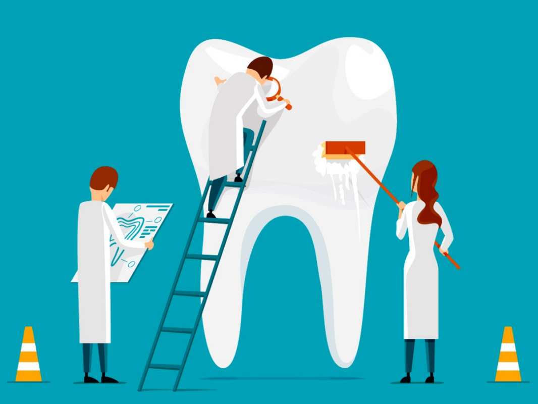 Открытка врачи лечат зубы  с днем стоматолога   Happy dentist day 