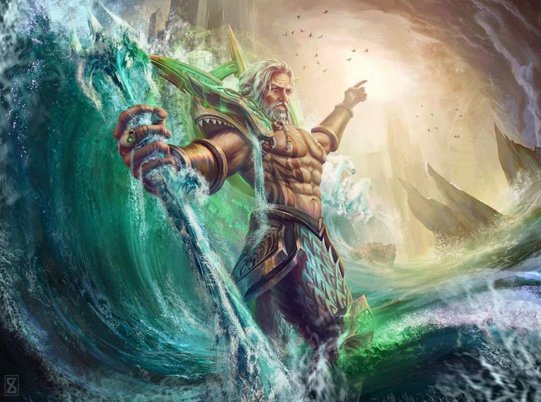 Открытка Нептун повелевает морем  с днем Нептуна  happy neptune day 