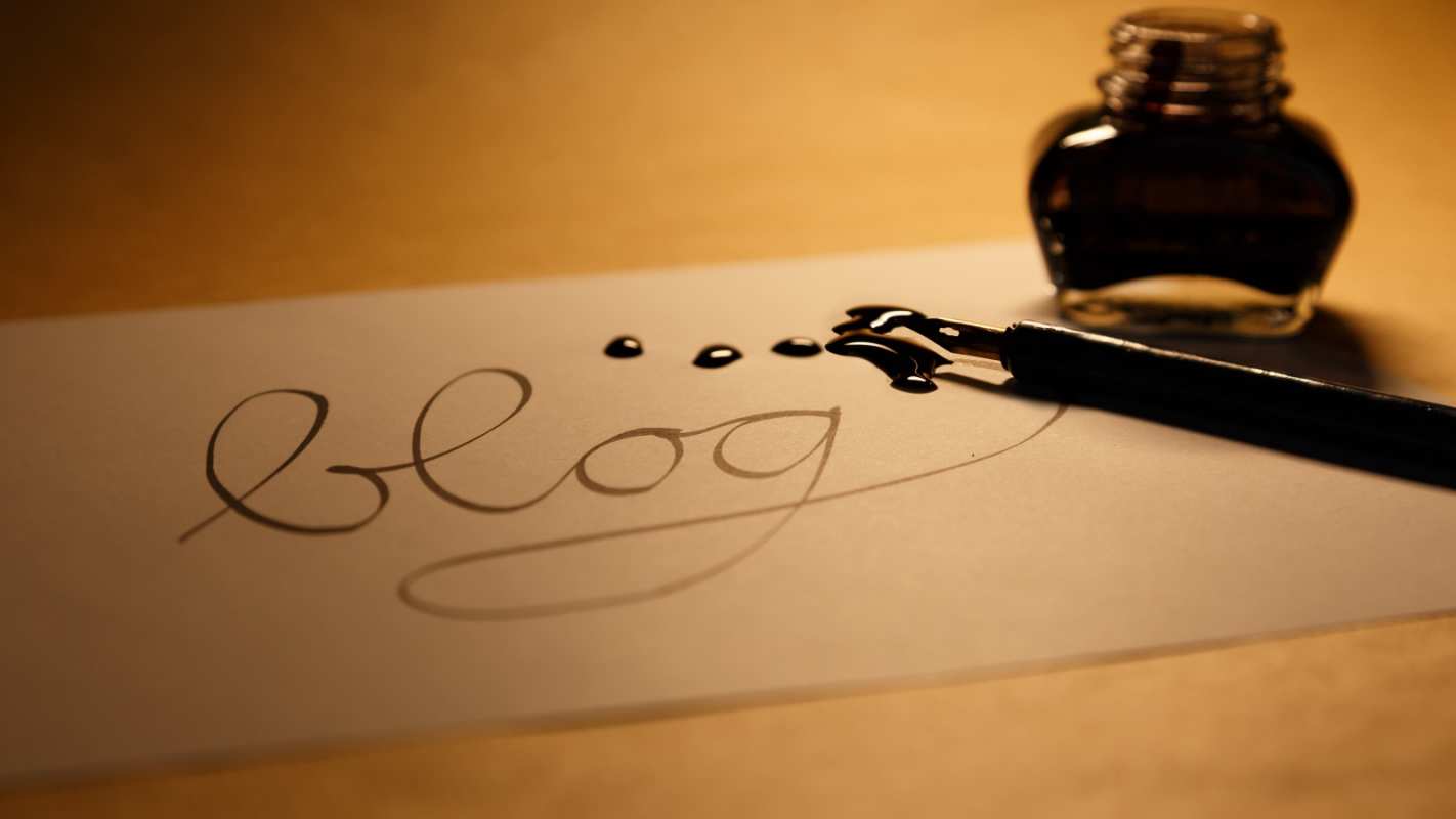 Открытка перьевая ручка и каллиграфия  с днем учителя   Happy Teacher`s Day 