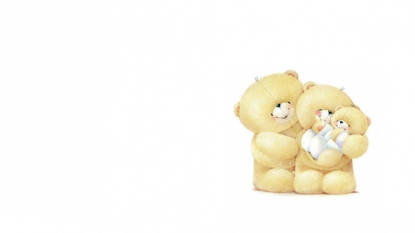 Открытка семья плюшевых медведей  с днем семьи   happy family day 