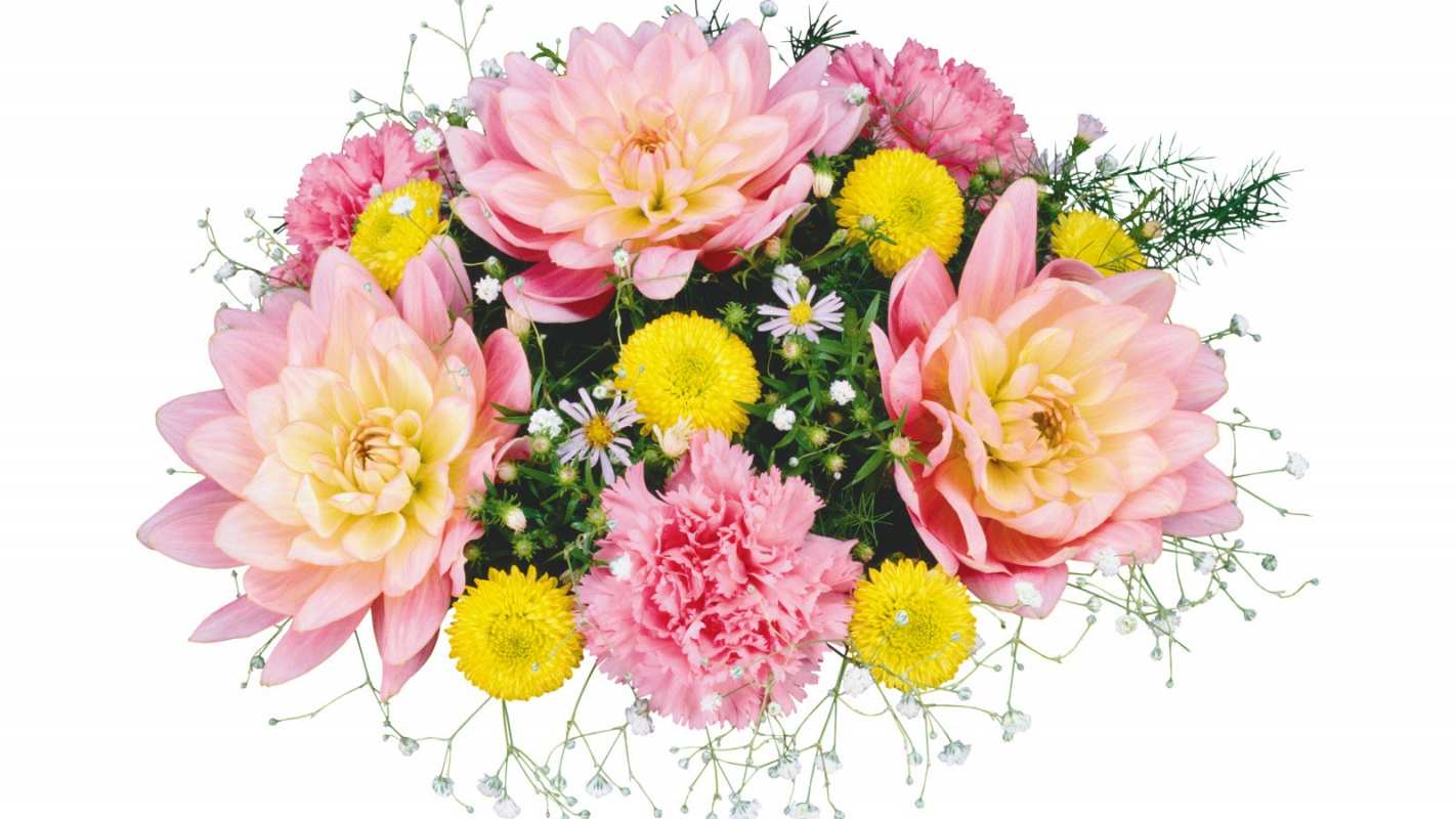 Открытка букет цветов  с днем бухгалтера  happy accountant day 