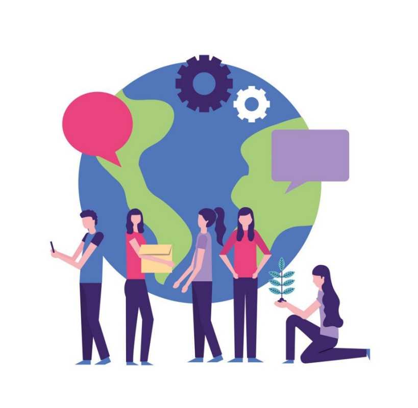 Открытка молодые волонтеры  С днем волонтера  Happy Volunteer Day 