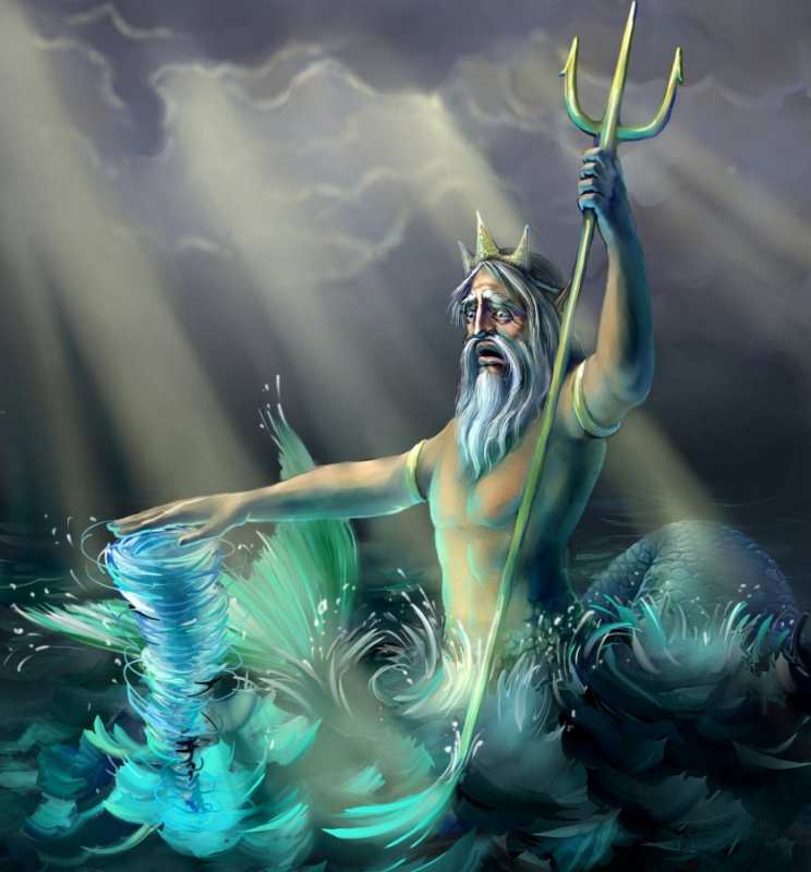 Открытка Нептун создает водоворот  с днем Нептуна  happy neptune day 