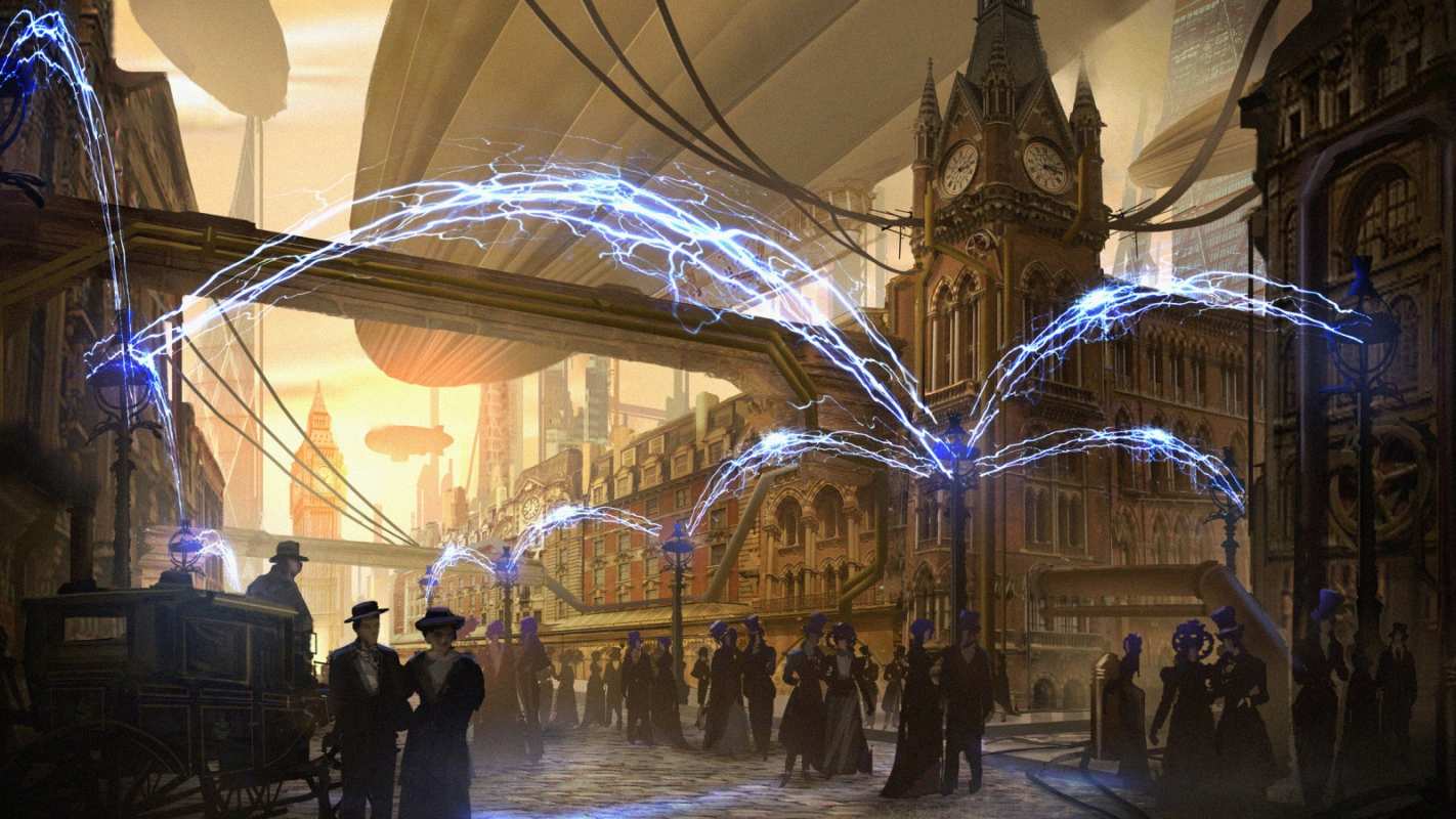 Открытка молнии от катушки тесла  лондон  Happy energy day 