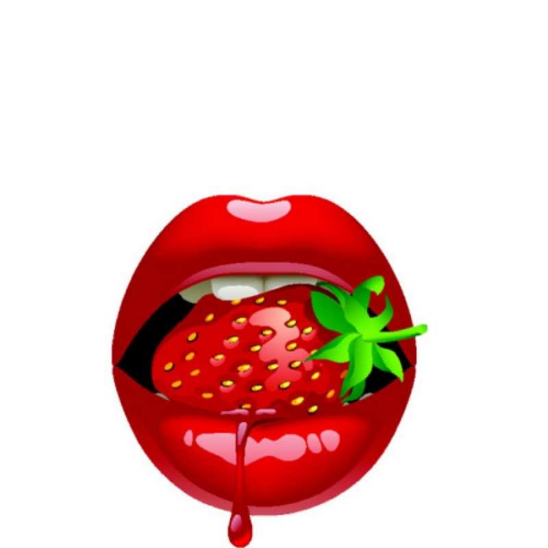 Открытка цмок цмок целую с клубничкой открытки с поцелуями Kiss you 