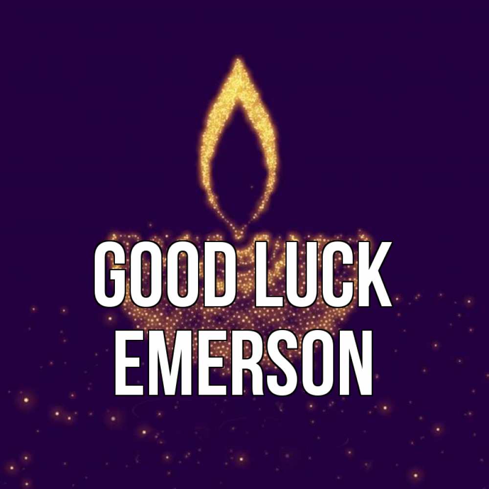 Greetings card с именем, Emerson Good luck пусть повезет 2 Greetings with text for free download 