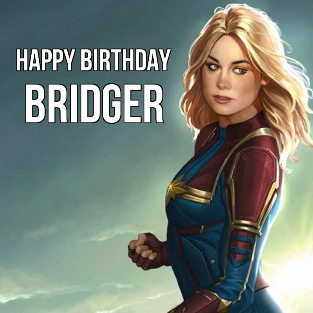 Greetings card с именем, Bridger Happy Birthday холод жара Greetings with text for free download 