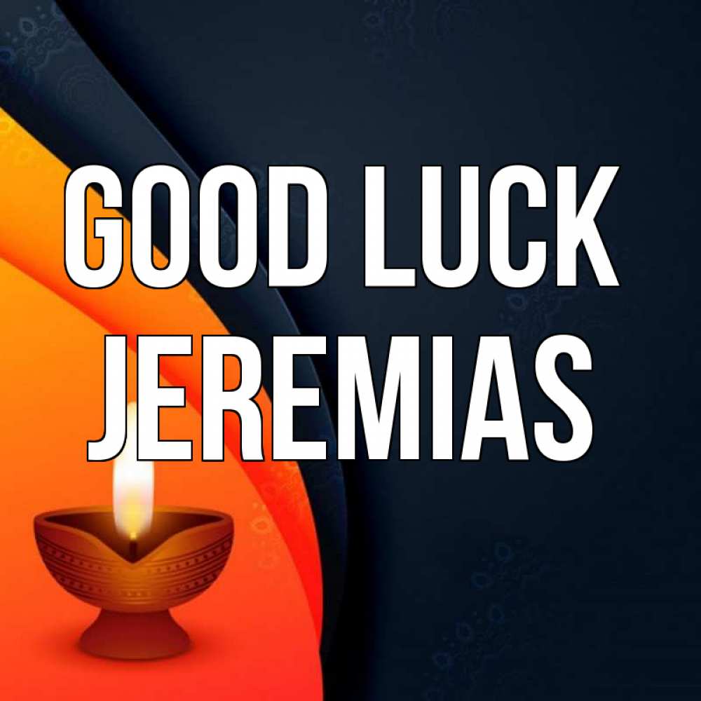 Greetings card с именем, Jeremias Good luck абстрактный фон Greetings with text for free download 